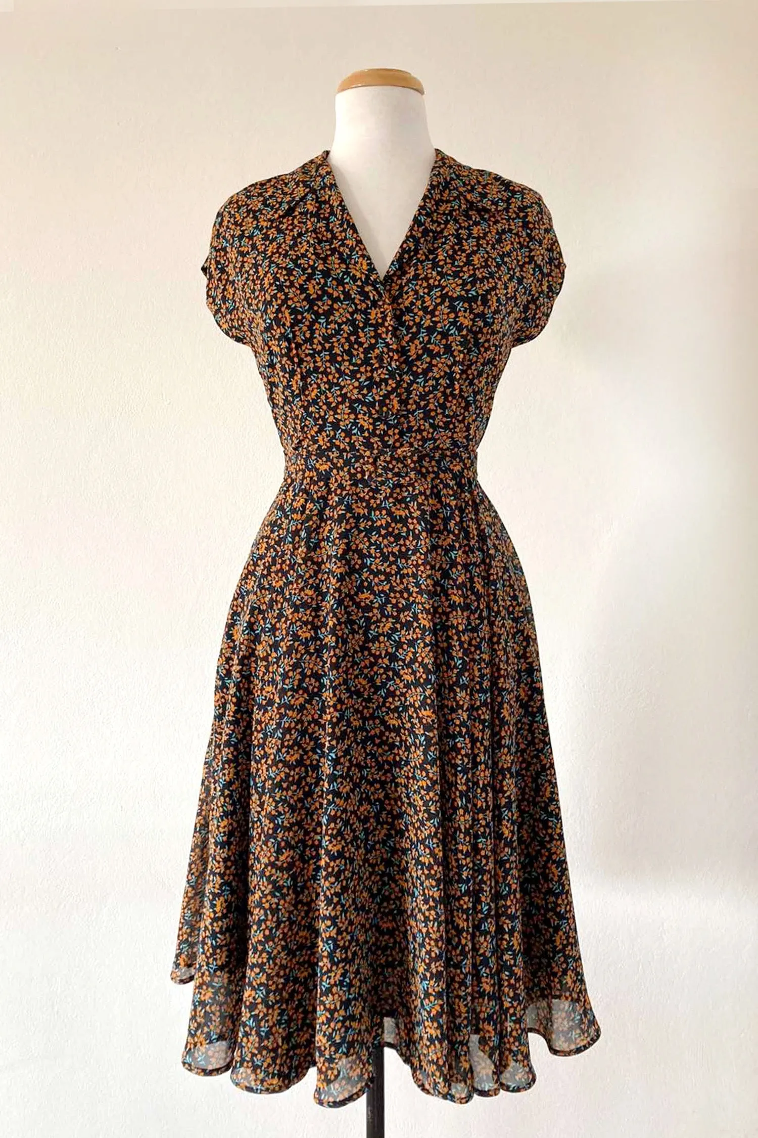 Manette Orange Petit Floral Dress