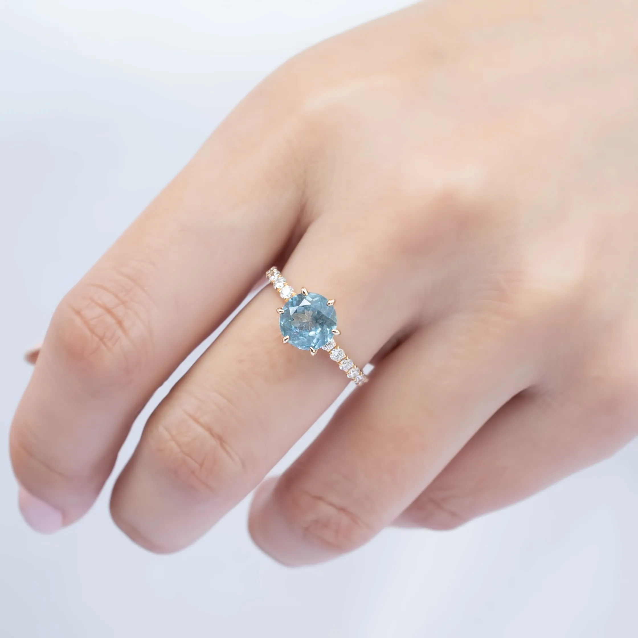 Maria Luxe Ring - 2.06ct Light Blue Montana Sapphire (One of a kind)