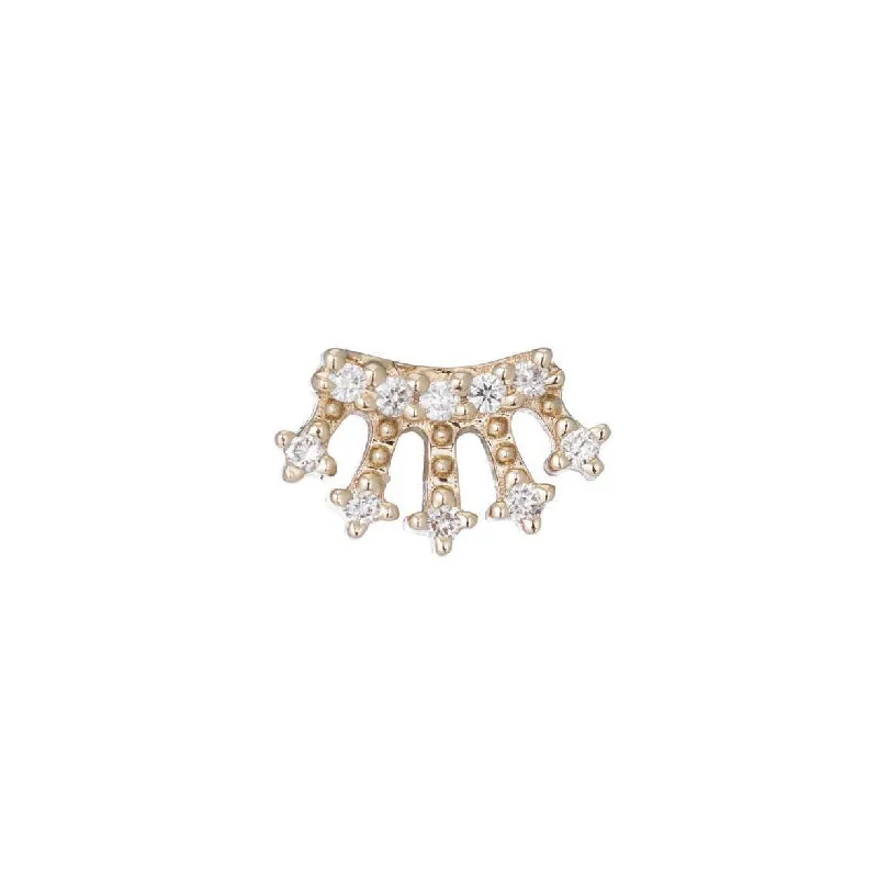 Mini Diamond Crown Stud (Single)