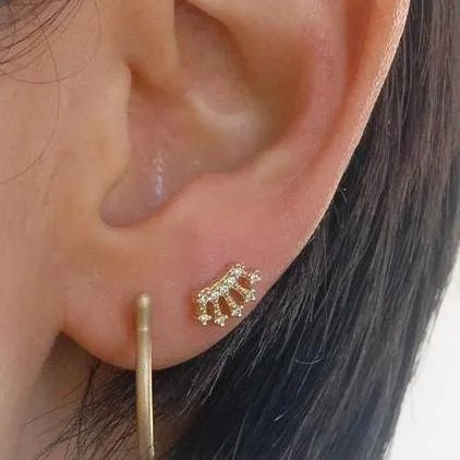 Mini Diamond Crown Stud (Single)