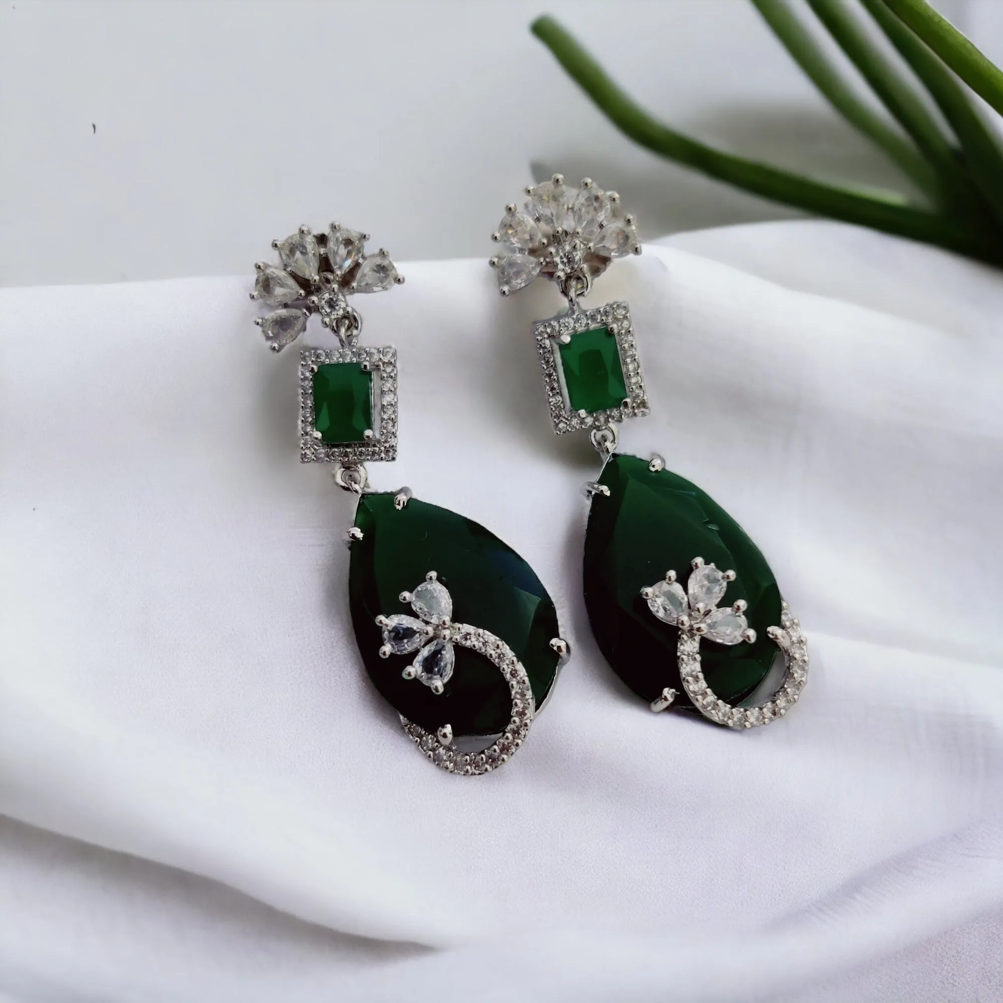 Minty Blush Blossom Earrings