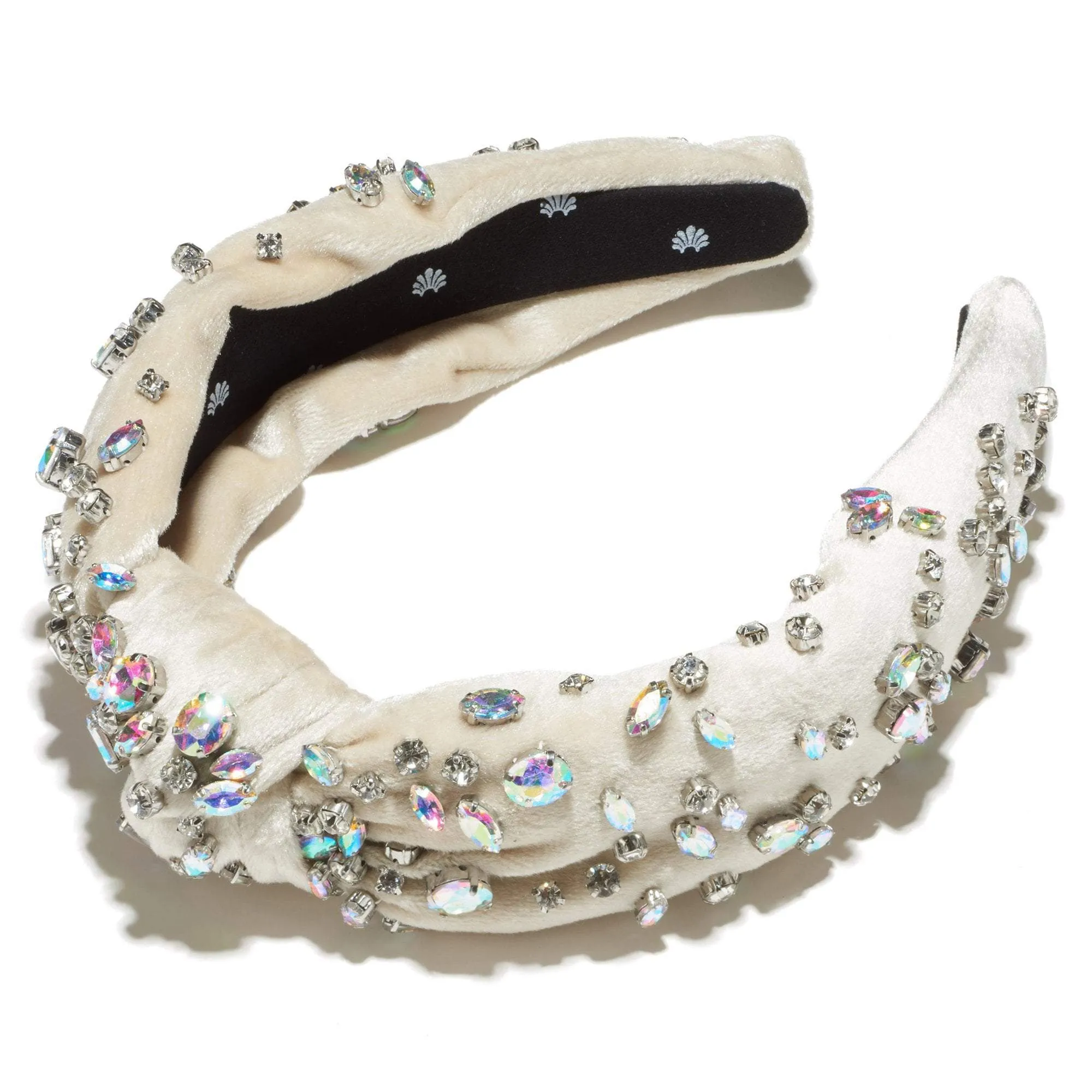 Mixed Shape Crystal Headband, Ivory Pastel