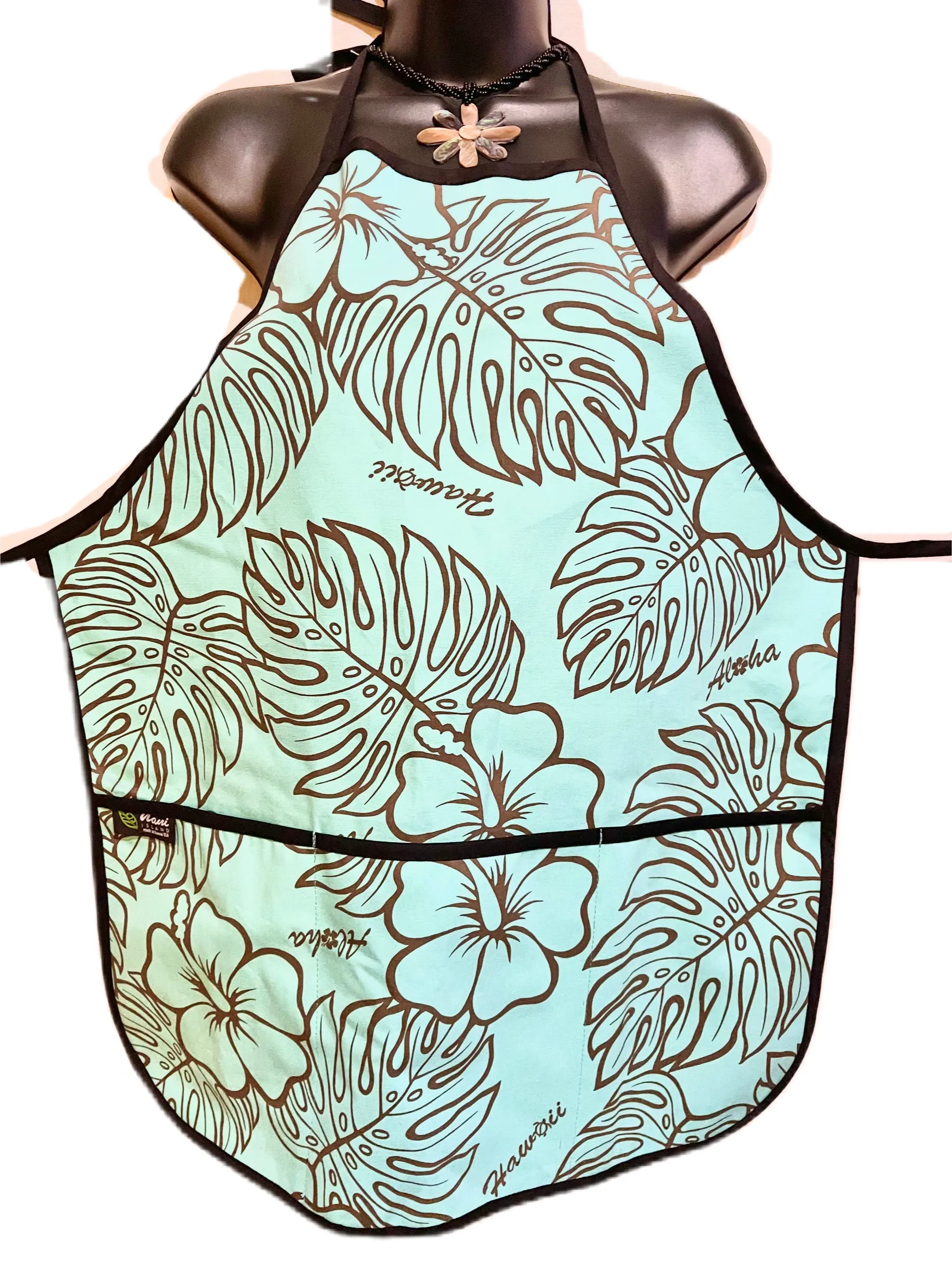 Monstera Apron with Pockets