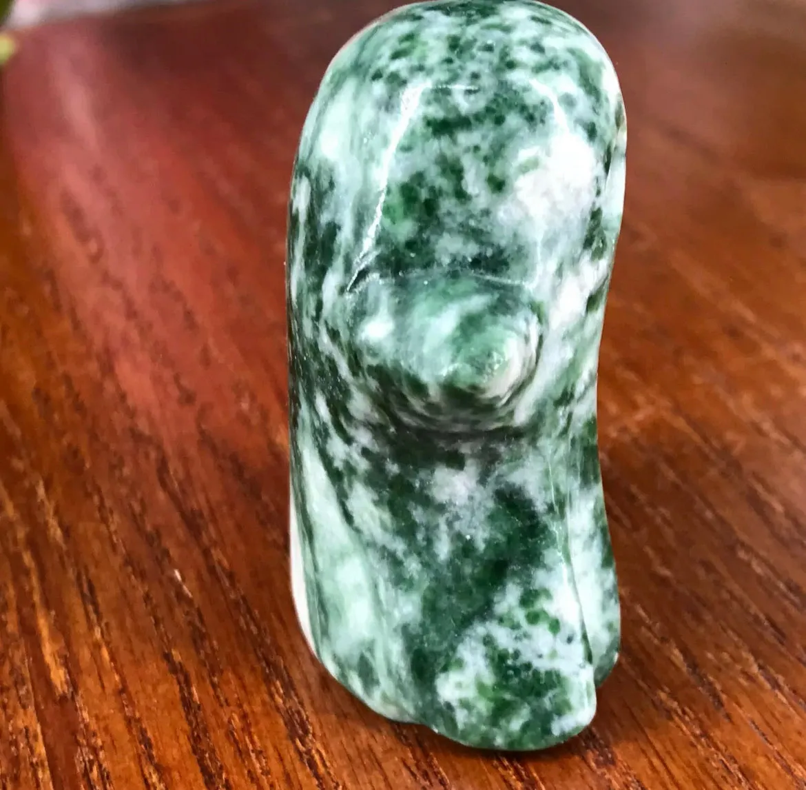 Natural Qinghai Jade gemstone hand carved Crystal ghost