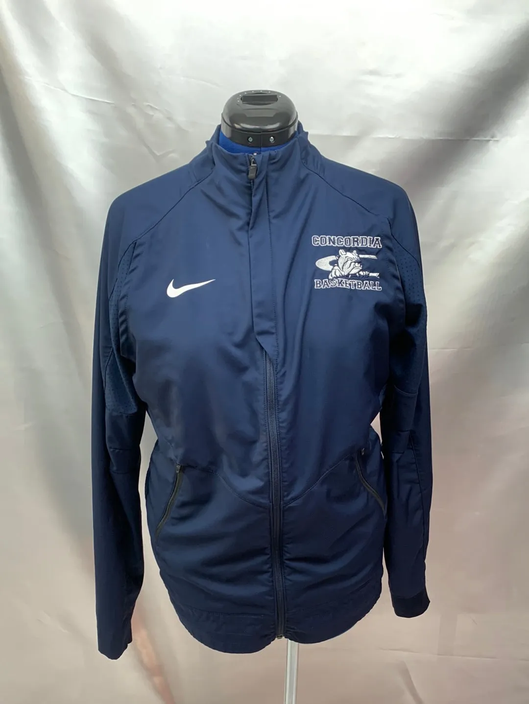 Nike Jacket Dark Blue Concordia Bulldogs Basketball Adult Medium Dri Fit