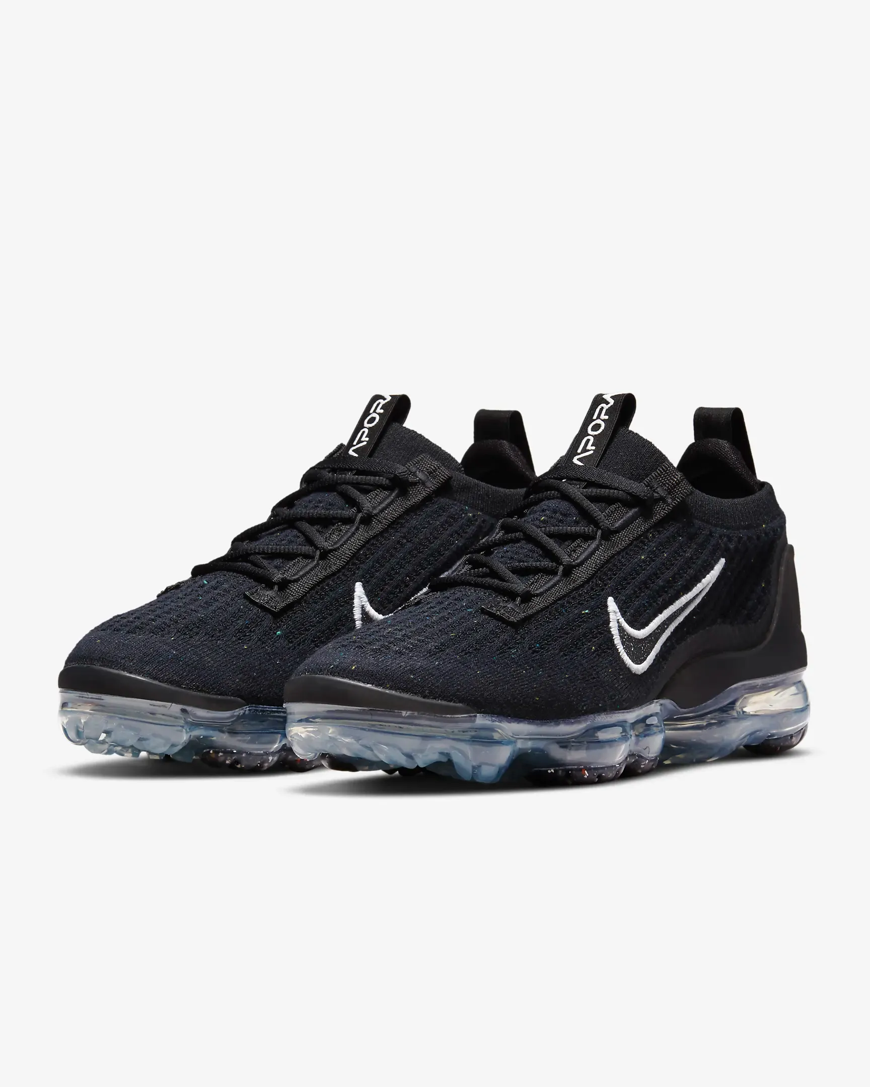 Nike Women's Air Vapormax 2021 FK Shoes - Black / Metallic Silver / White