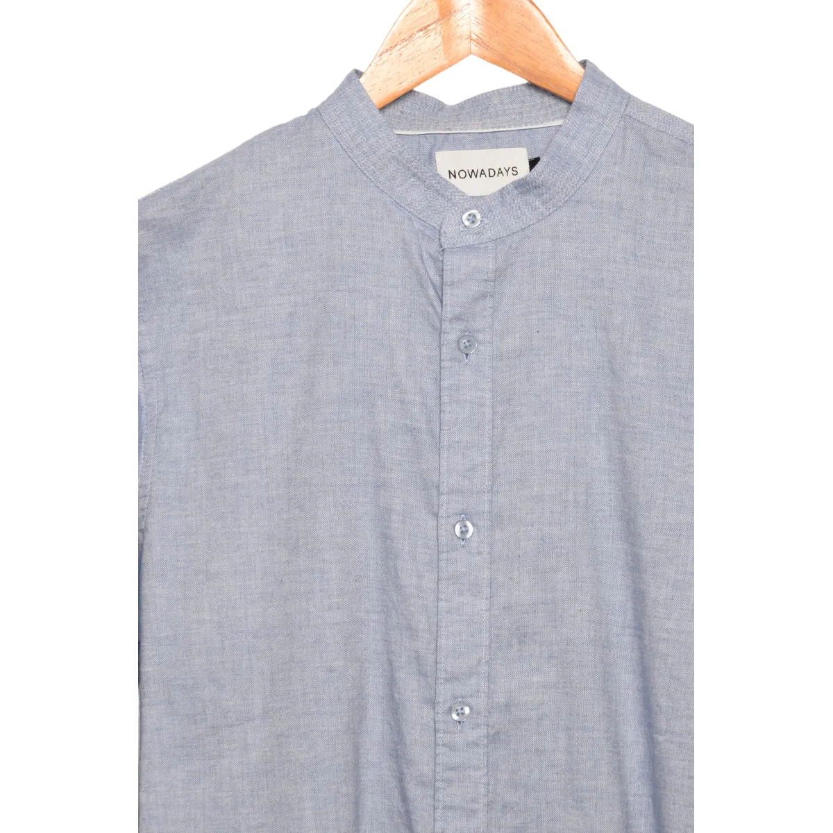 Nowadays oxford melange shirt zen blue