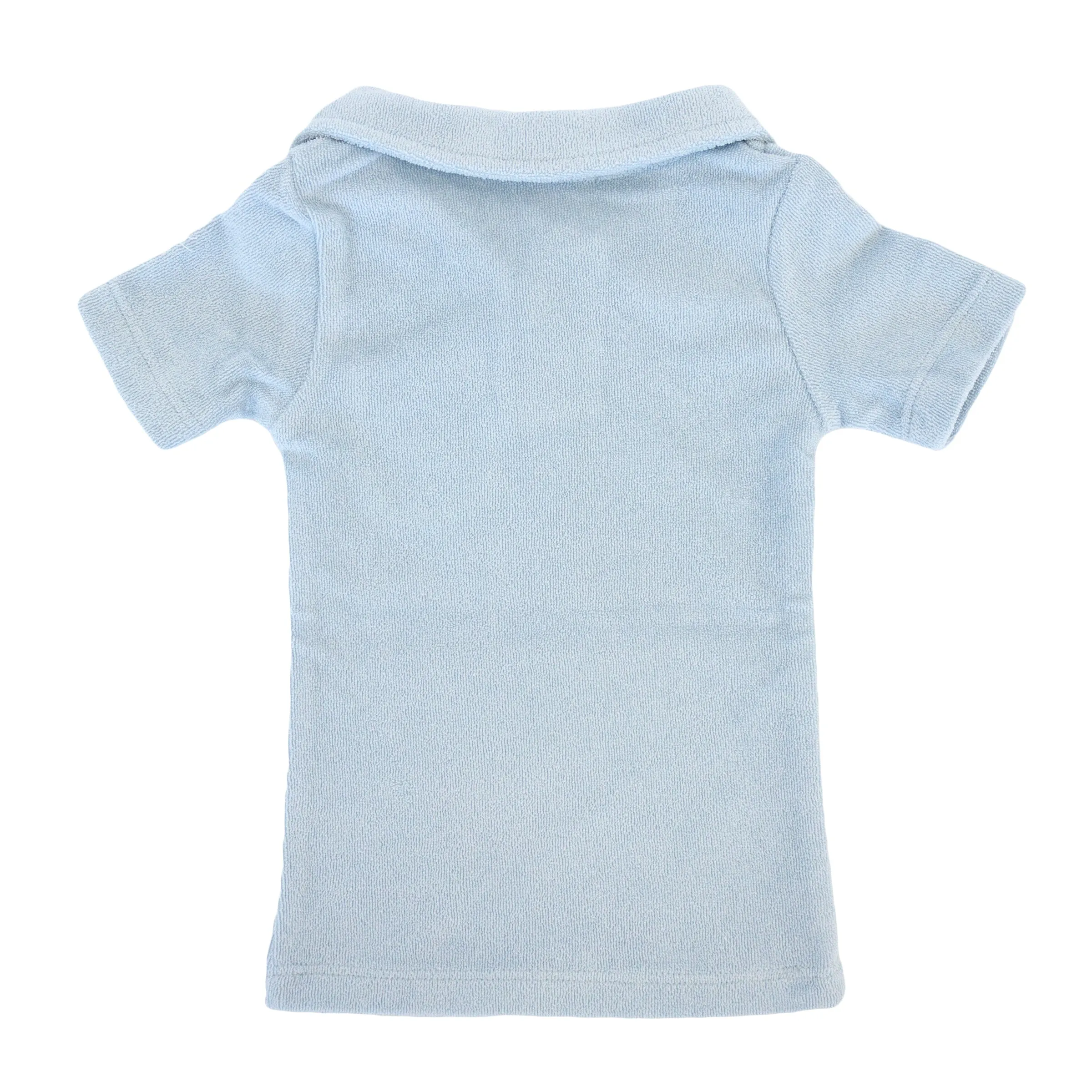 oh baby! Cotton Terry Baby Polo Shirt - Sky Blue