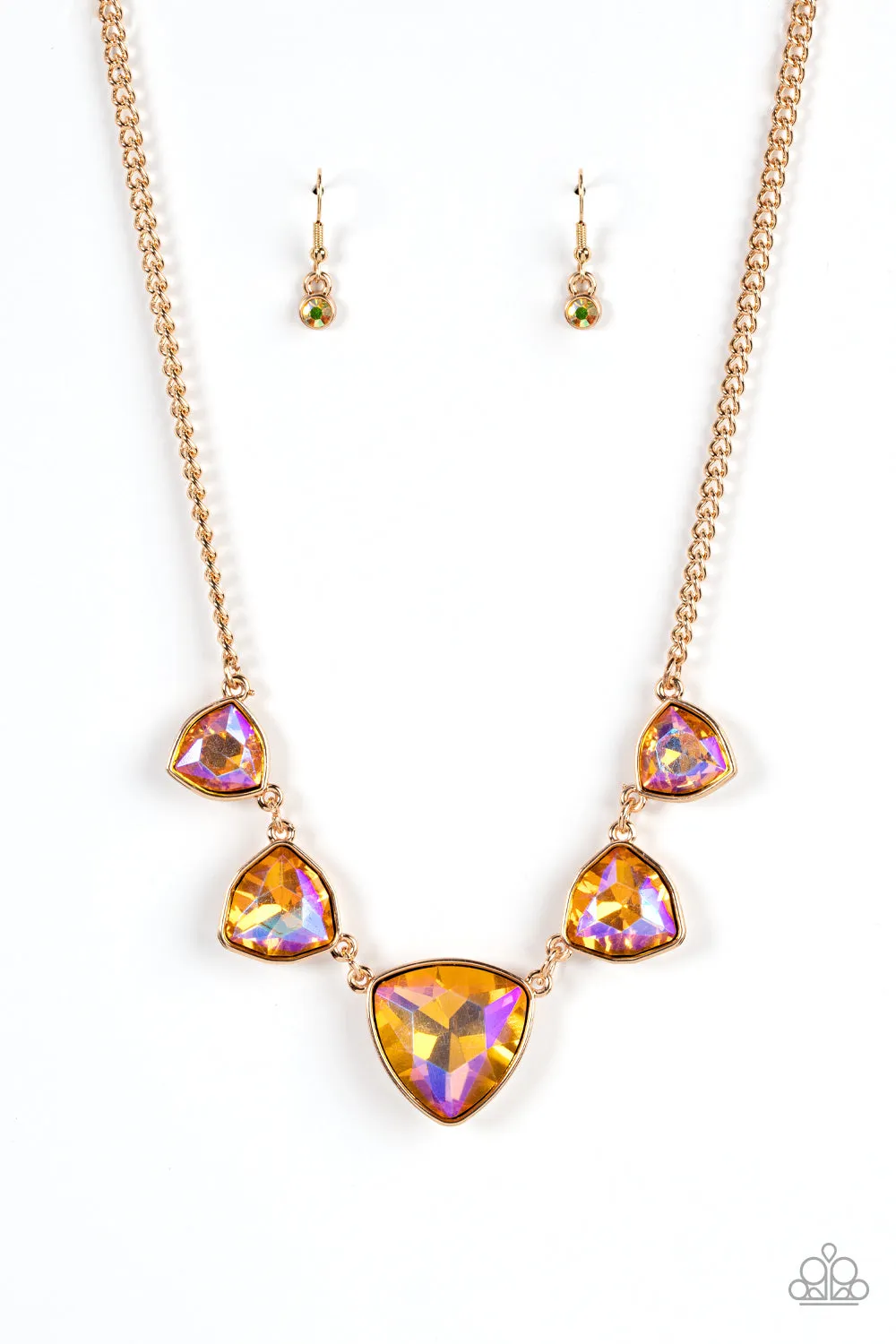 Paparazzi Cosmic Constellations - Gold UV Gem Necklace