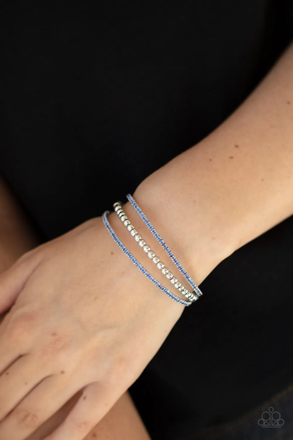 Paparazzi High-End Eye Candy - Blue Bracelet