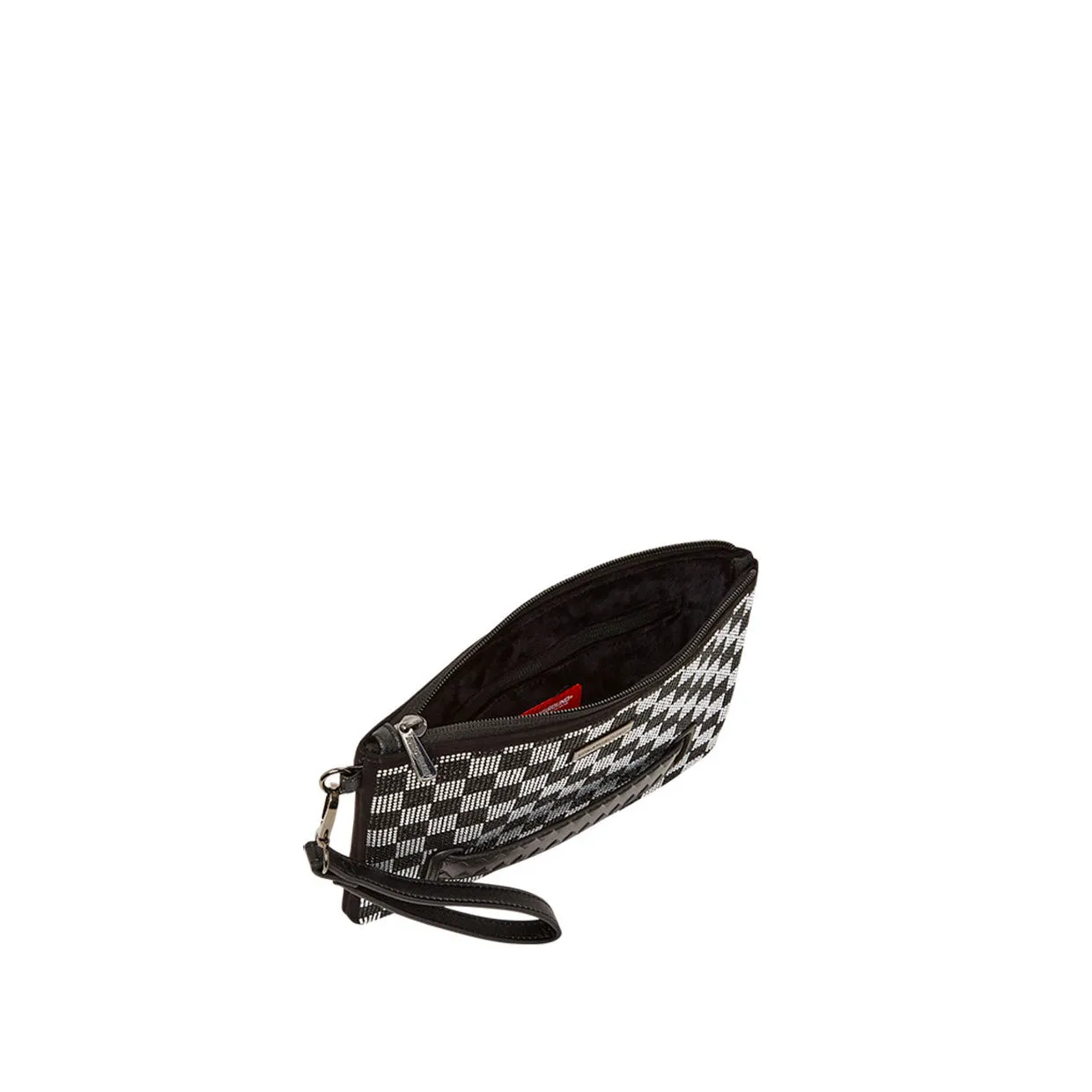 Pochette Unisex Sprayground Trinity Checkered Nero / Argento