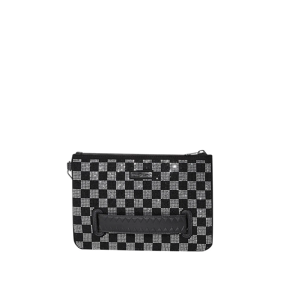 Pochette Unisex Sprayground Trinity Checkered Nero / Argento