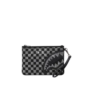 Pochette Unisex Sprayground Trinity Checkered Nero / Argento