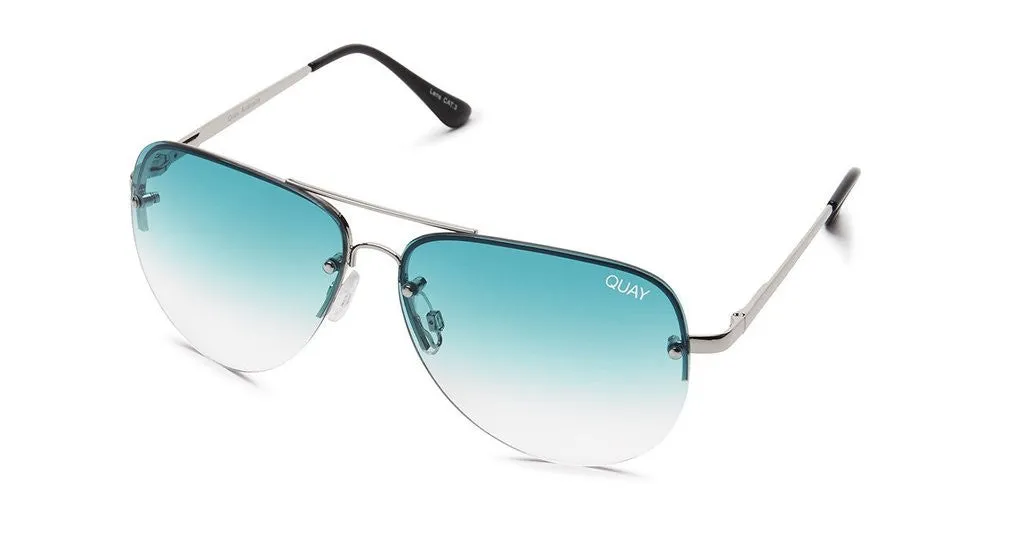 Quay Muse Fade Silver/Blue Sunglasses