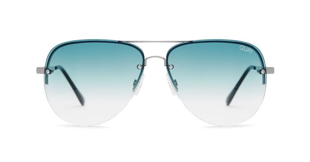 Quay Muse Fade Silver/Blue Sunglasses