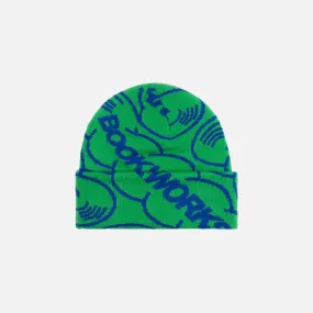 Record Logo Jacquard Beanie - Green