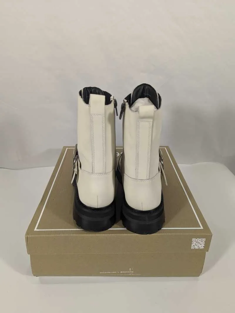 RONSON BOOTS OFF WHITE LEATHER - re:vita