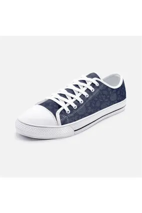 Rose Silhouette Unisex Low Top Canvas Shoes