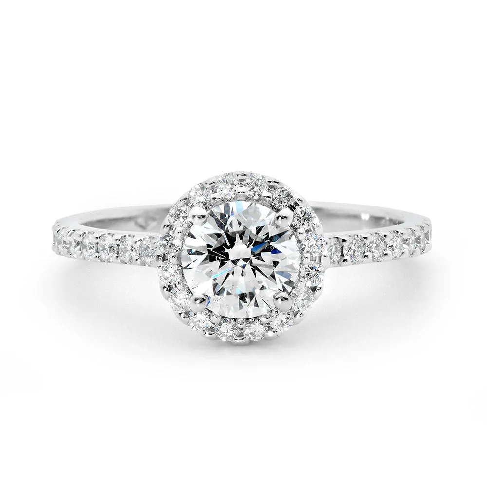 Round Brilliant Cut Halo Diamond Ring