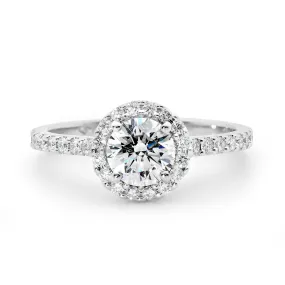 Round Brilliant Cut Halo Diamond Ring