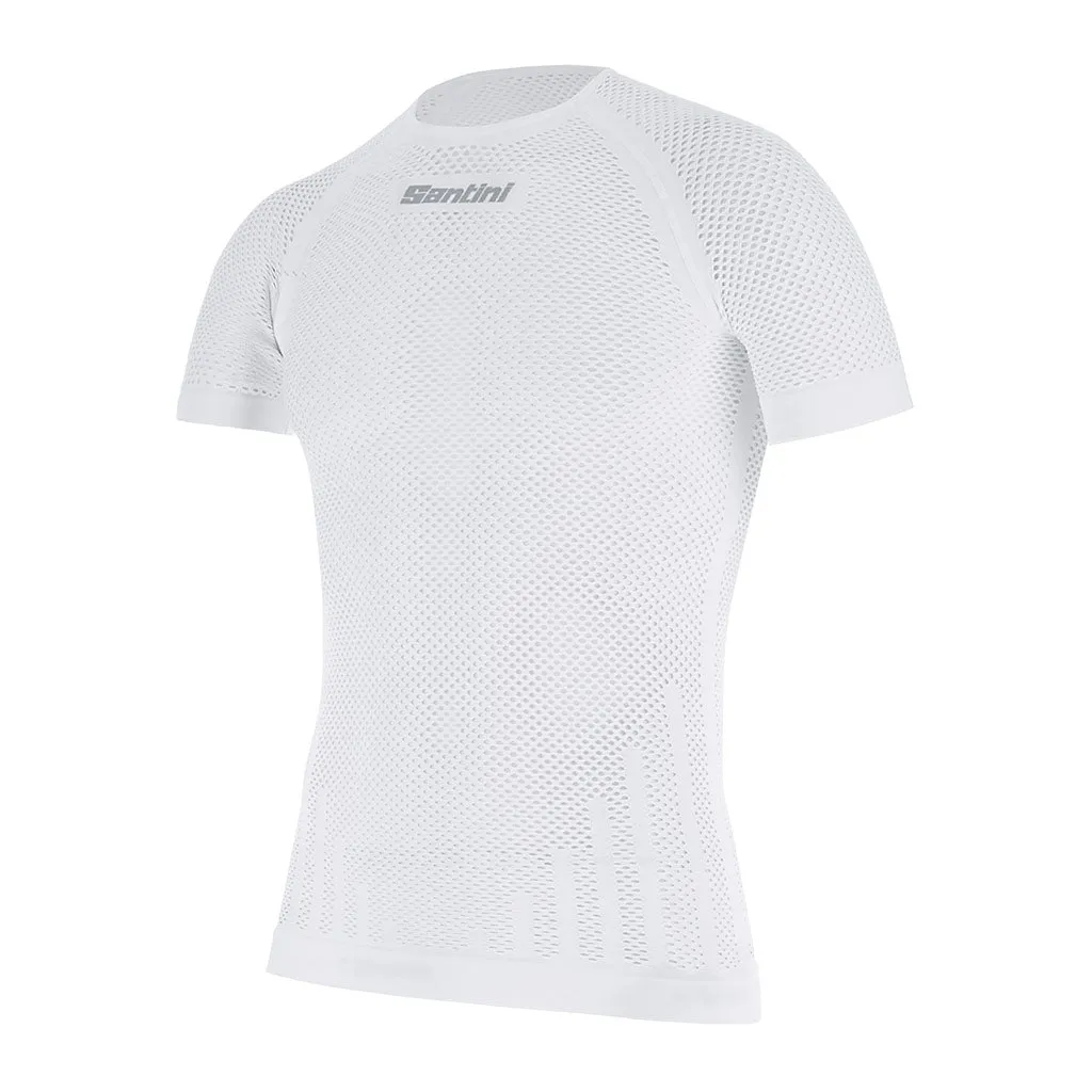 Santini Mesh Short Sleeve Baselayer - White