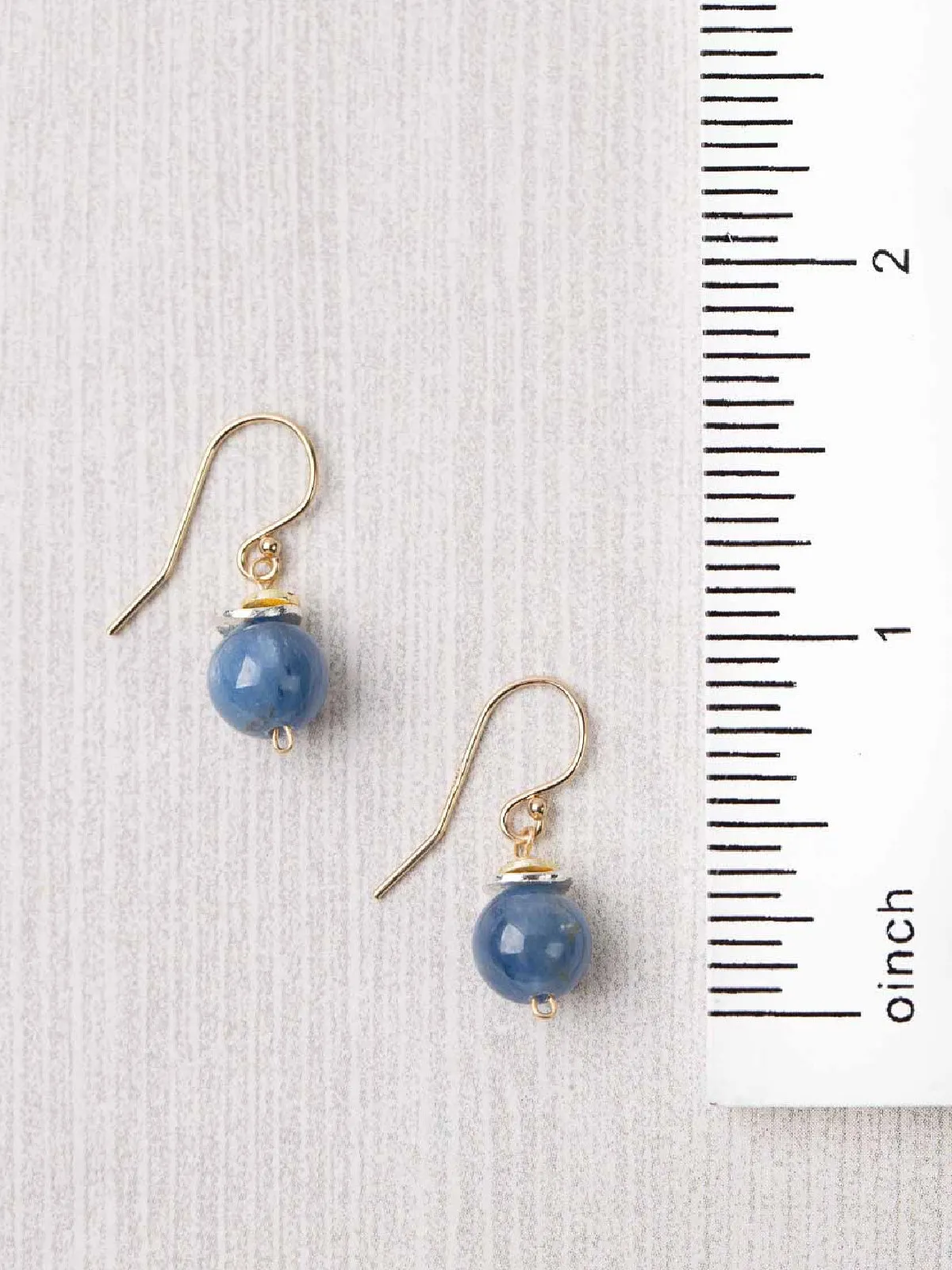 Seaside Kyanite Ball Drop Dangles by Anne Vaughan