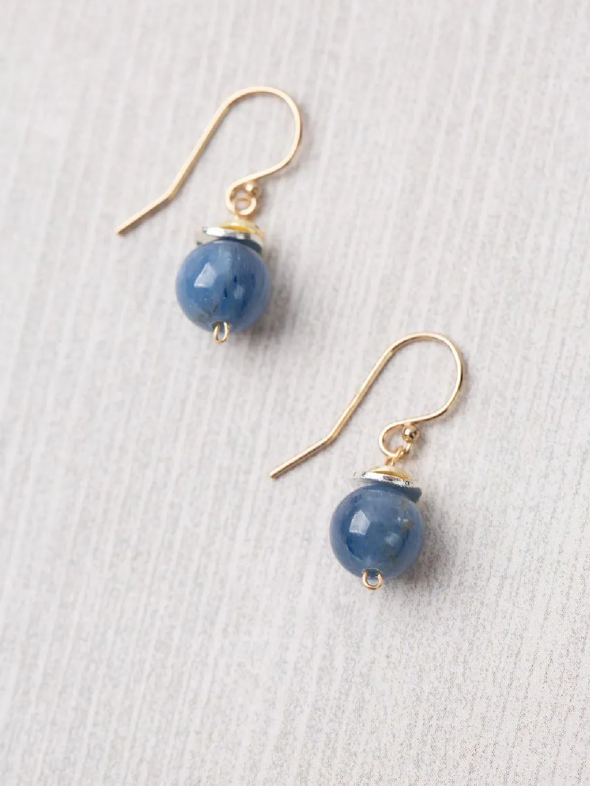 Seaside Kyanite Ball Drop Dangles by Anne Vaughan