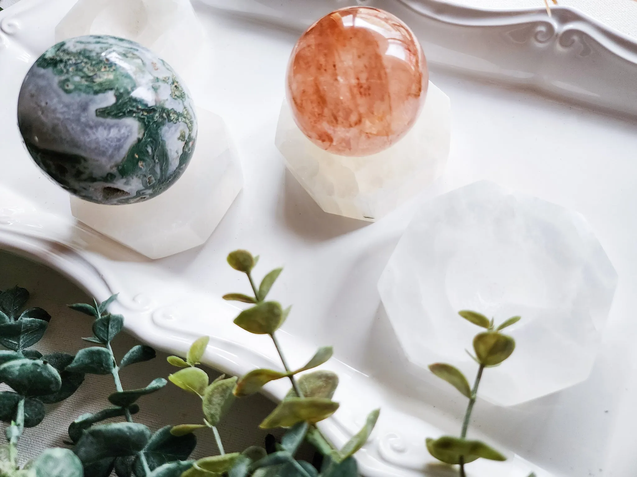 Selenite Sphere Stand