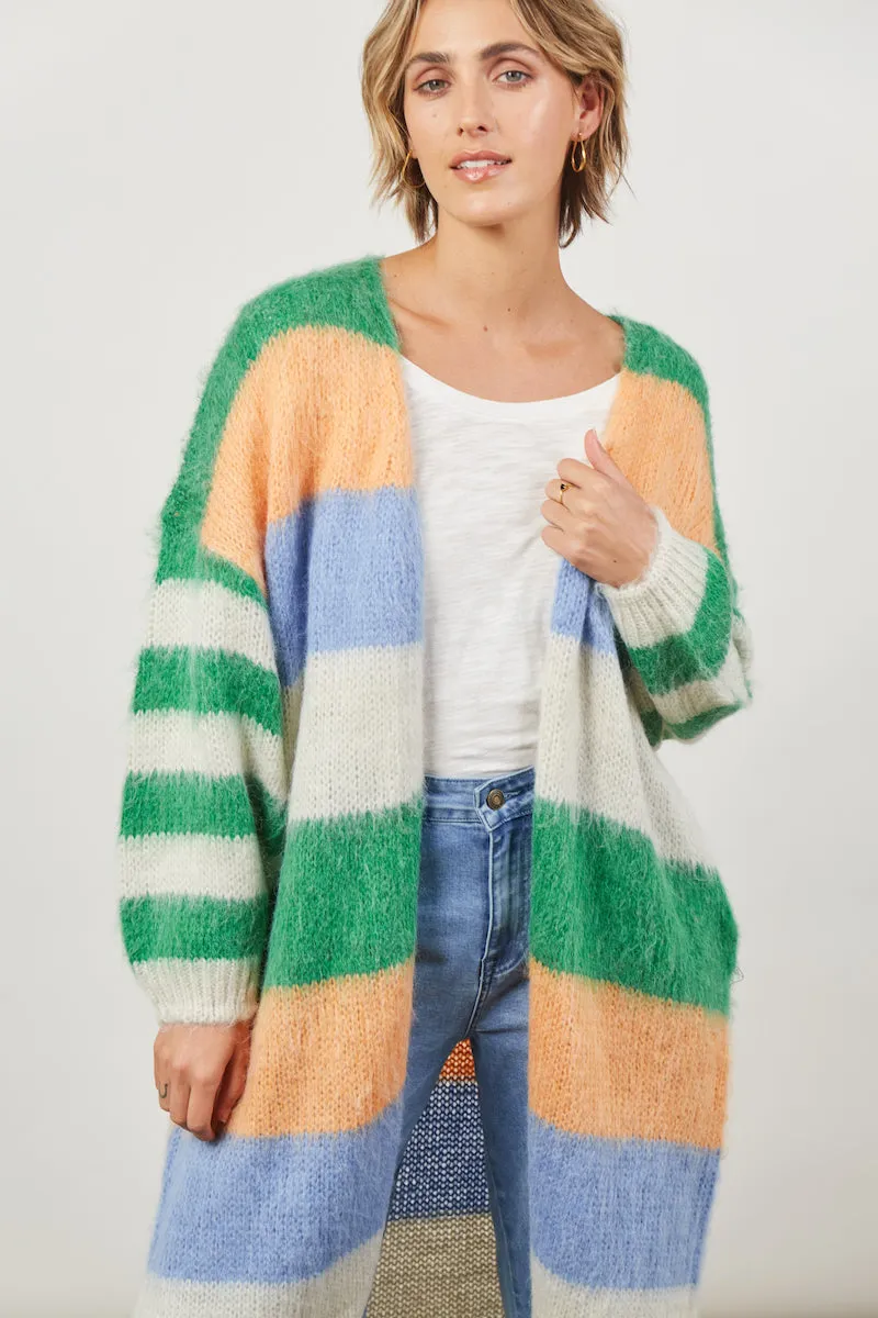 Serene Stripe Cardigan, Meadow