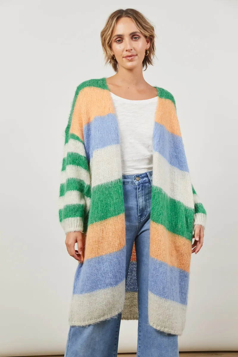 Serene Stripe Cardigan, Meadow