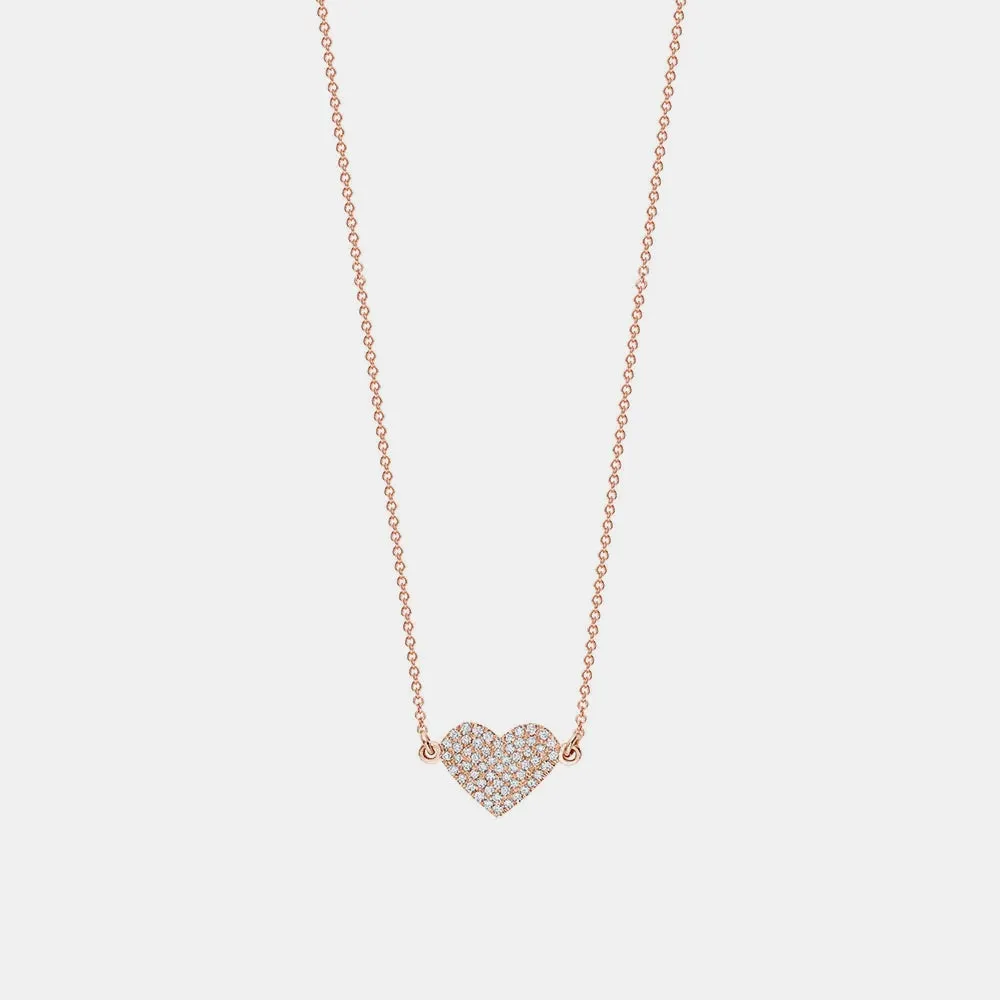 Single Pavé Heart Necklace