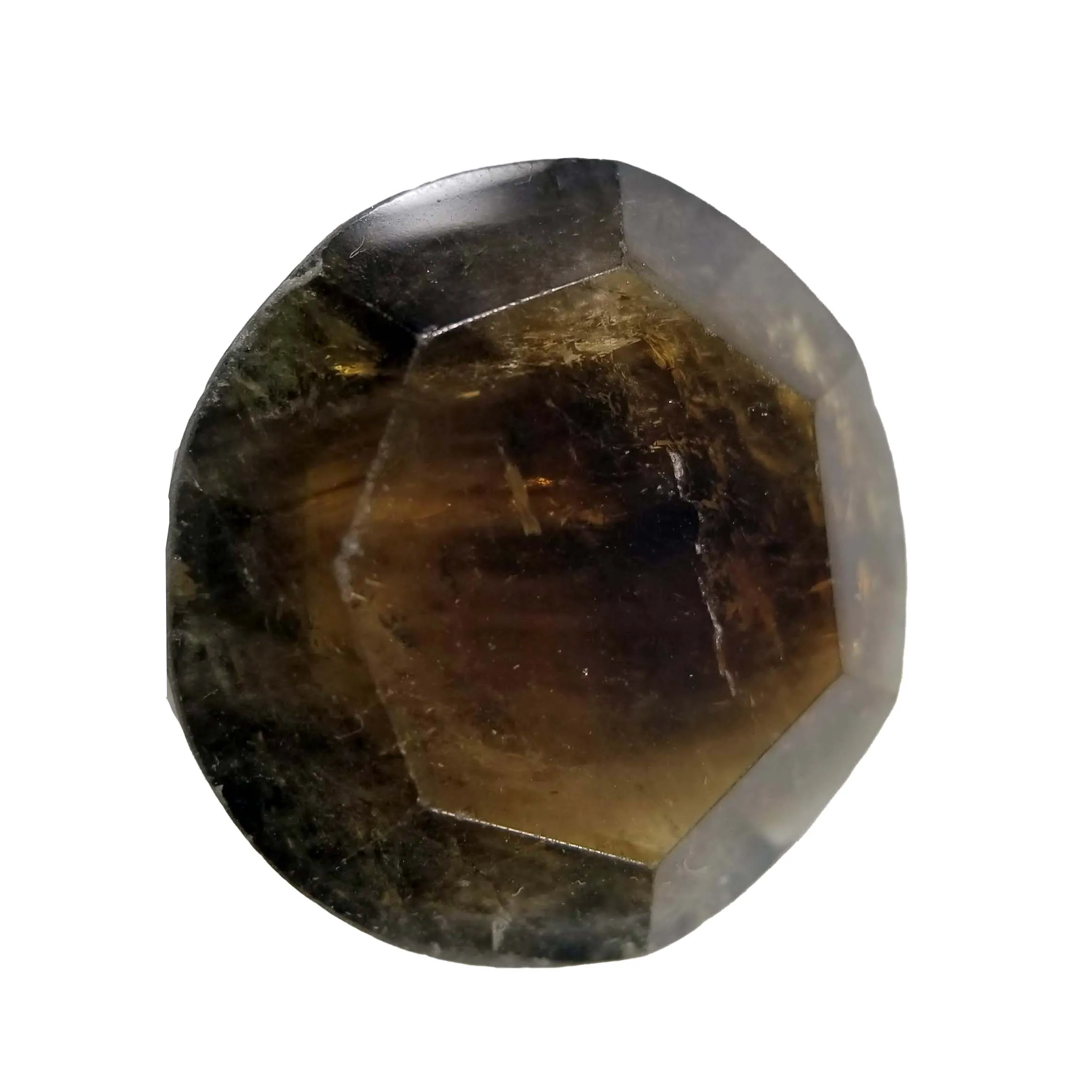 Smoky Citrine Faceted Cabochon Round-Cut - 21mm