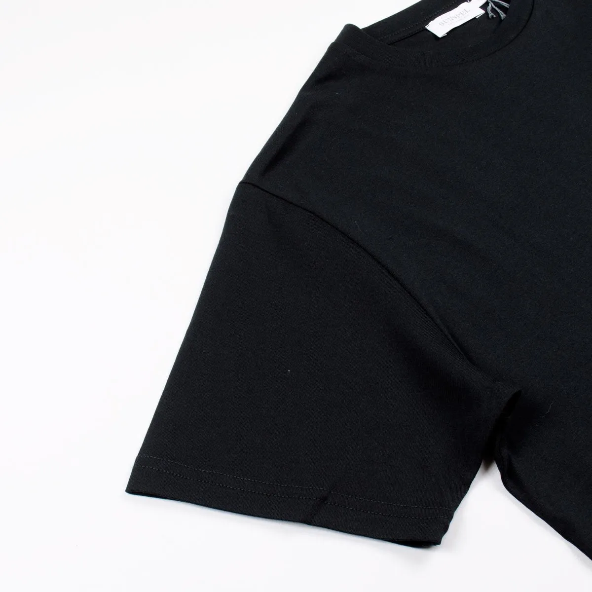 Sunspel - Short Sleeve Riviera Crew Neck T-shirt - Black