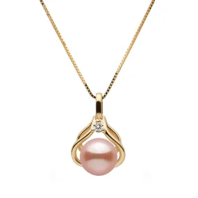 Tiara Collection Pink Freshadama Pearl and Diamond Pendant