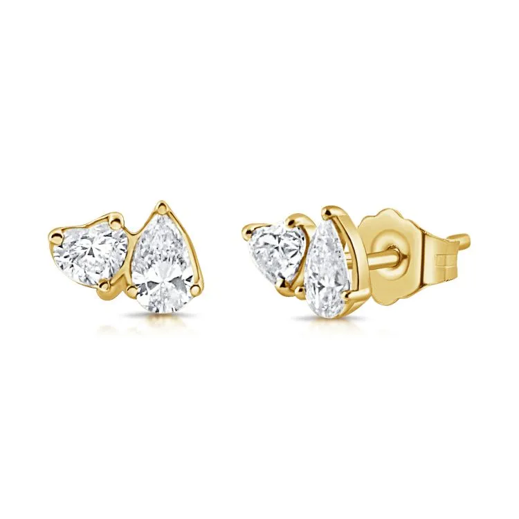 Toi-et-Moi Diamond Studs