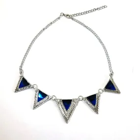 Triangular Sapphire Haute Couture Necklace