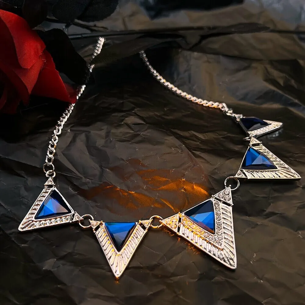 Triangular Sapphire Haute Couture Necklace