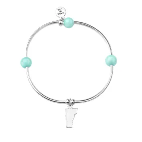 Vermont | Bangle Charm Bracelet | Tiffany Blue - Serenity