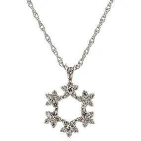 Vintage Diamond Snowflake Pendant