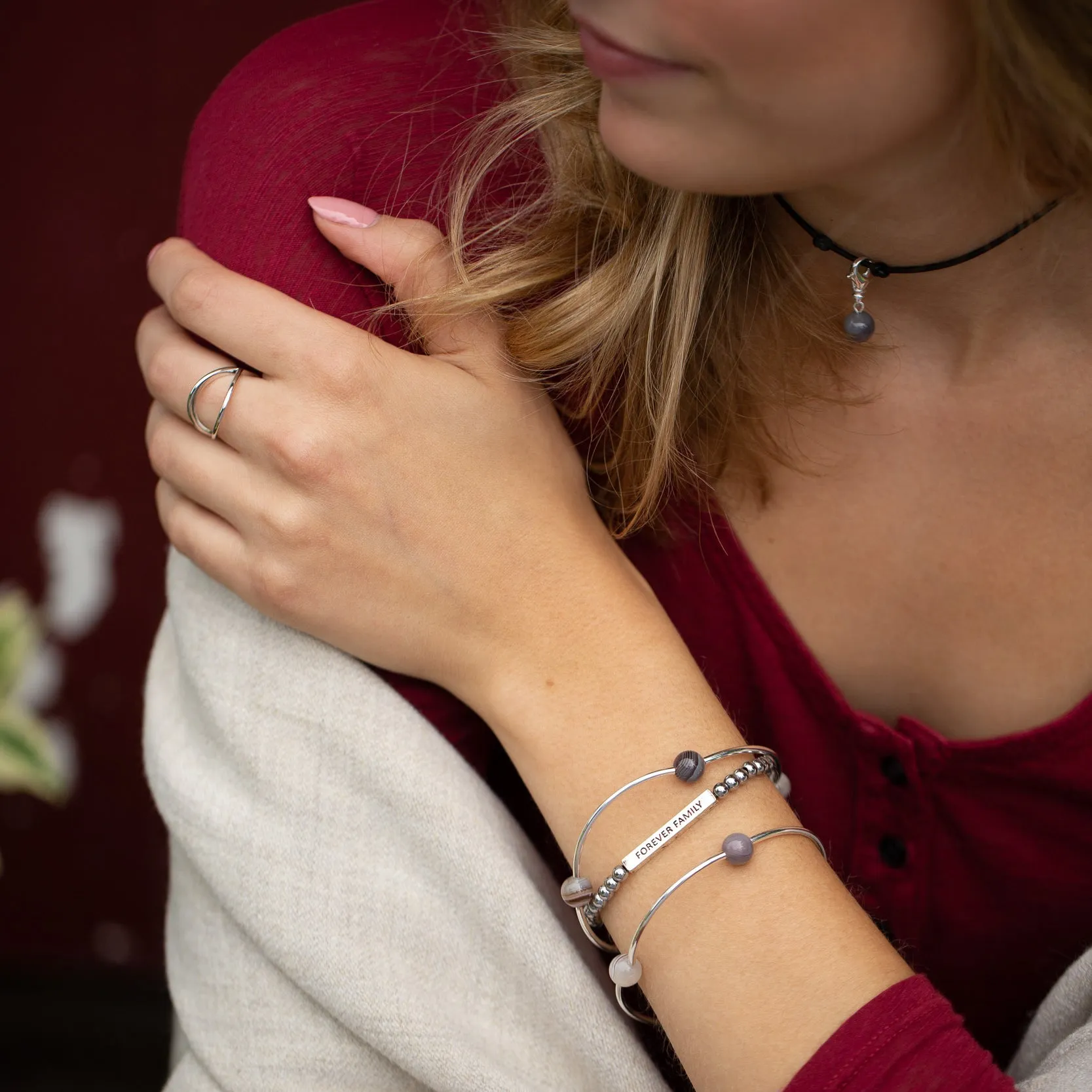 Wish | Bracelet | Bordeaux - Stone