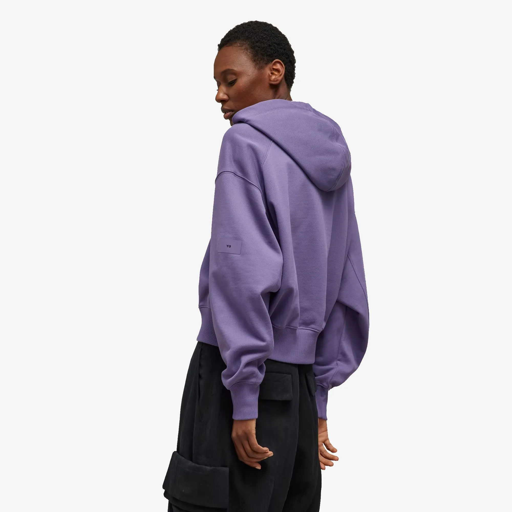 WMN'S ORGANIC COTTON TERRY BOXY HOODIE 'TECH PURPLE'