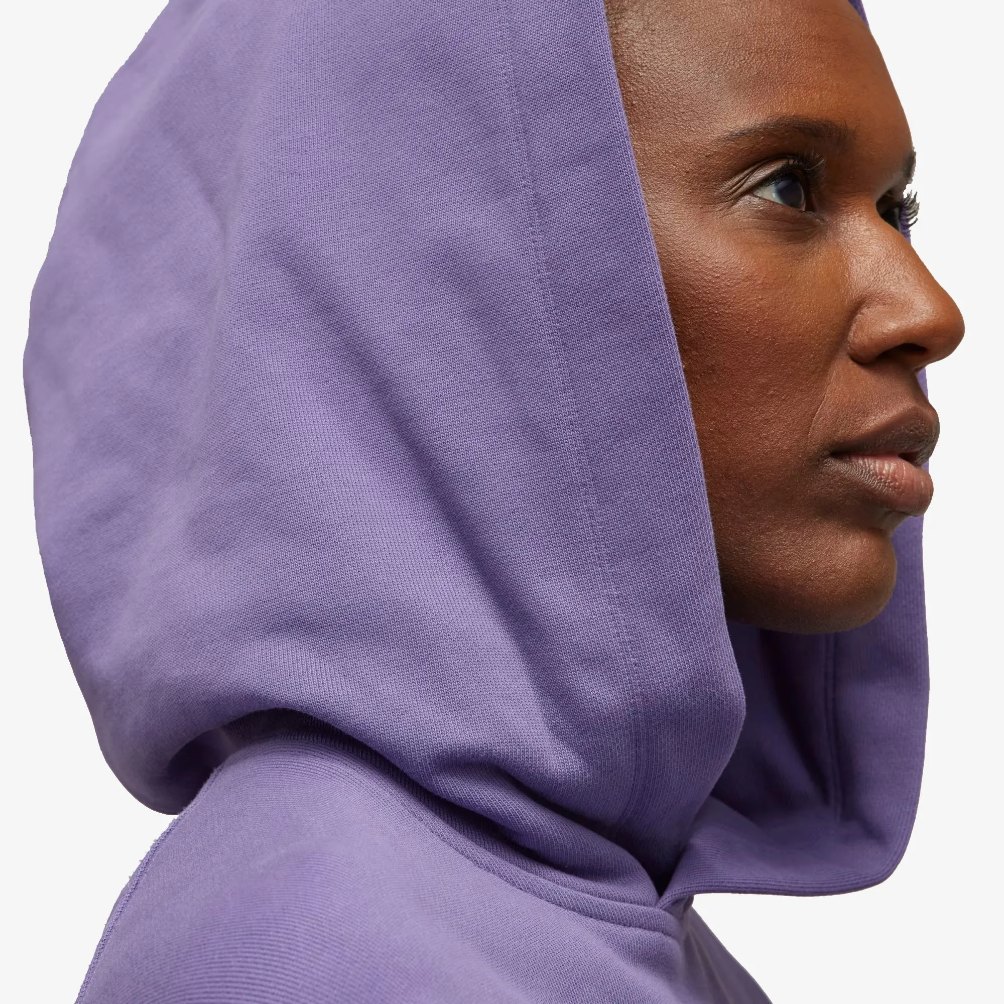 WMN'S ORGANIC COTTON TERRY BOXY HOODIE 'TECH PURPLE'